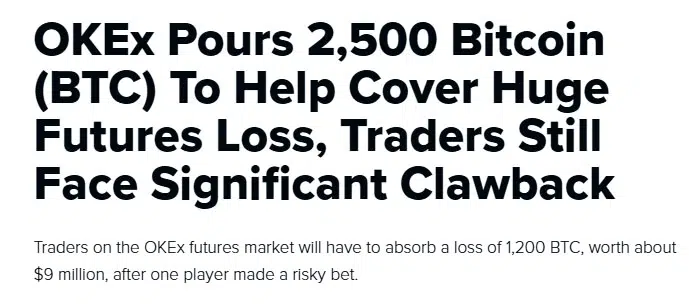 Okex 2500 Bitcoin Einlage